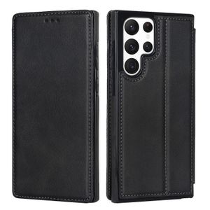 Wallet telefoonhoesjes voor Samsung Galaxy S22 S21 S20 Note20 Ultra Note10 plus kalfsleer textuur PU Leather Magnetic Flip Standstand Cover Case met kaartslots