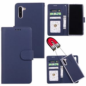 Étuis portefeuille pour téléphone Samsung Galaxy S22 S21 S20 Note20 Ultra Note10 Plus Veines d'agneau 2 en 1 magnétique en cuir PU avec béquille et emplacements pour cartes