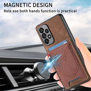 Magnetische Wallet Shell voor Samsung Galaxy A50 A50S A30S A32 M32 A30 A20 A20 M10S A23 A22 A22S A52 A22 a21S A04S Jeans Pocket Ontwerp Telefoon Case