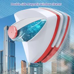 Magnetische raamreiniger dubbele zijkant automatisch waterafvoer glazen raamborstel huishoudelijke reinigingsgereedschap 240422