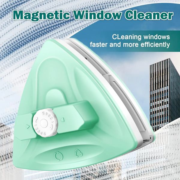Nettoyeurs de vitres magnétiques Brosse de nettoyage magnétique double face Essuie-glace de nettoyage de verre réglable pour les outils de vitrage de grande hauteur 231205