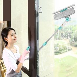 Limpiadores de ventanas magnéticas Extendabl Cleaner Building Hobot Dispositivo de poste retráctil Lavado de polvo Cepillo de vidrio de doble carpintería Rabelador 230815