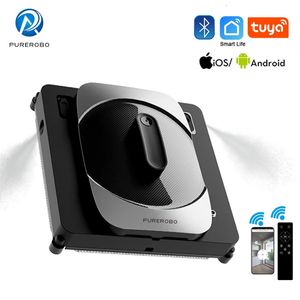 Magnetische raamreinigers Purerobo W-S8S Windowreinigingsrobot met app Remote Intelligent automatisch waterspray Glass Smart elektrisch huizen Vacuümreiniger 231213