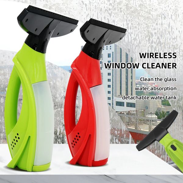 Nettoyeur de vitres magnétique sans fil, nettoyeur de carreaux électriques, aspirateur, raclette de verre, aspiration d'eau 231205