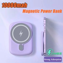 Banque d'alimentation de chargeur sans fil magnétique 10000mah pour iPhone 12 13 14 Pro Max batterie externe chargeur sans fil Powerbank pour téléphones mobiles