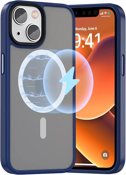 Étuis de téléphone de chargement sans fil magnétiques pour iPhone 14 Pro Max Matte Ultimate Touch avec touches métalliques Coques mobiles compatibles avec 14Pro 14Max 14 13 12 11