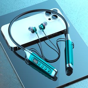 Headphones sans fil magnétique Neckound BT 5.2 Écouteurs CALSETS SPORT COURRIPLÉE Écouteurs imperméables Wireless With Mic Support TF Carte TF Box
