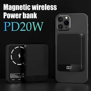 Magnetische draadloze power bank 20W 5000 mAh macsafe draagbare externe reserve hulpbatterij voor magsafe iPhone 14 13 12 mini l230619