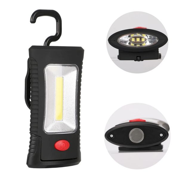 Torche de poche à crochet pliant magnétique Torche 2 COB COB LED PRINCET CAMPING TENTE CAMPIN