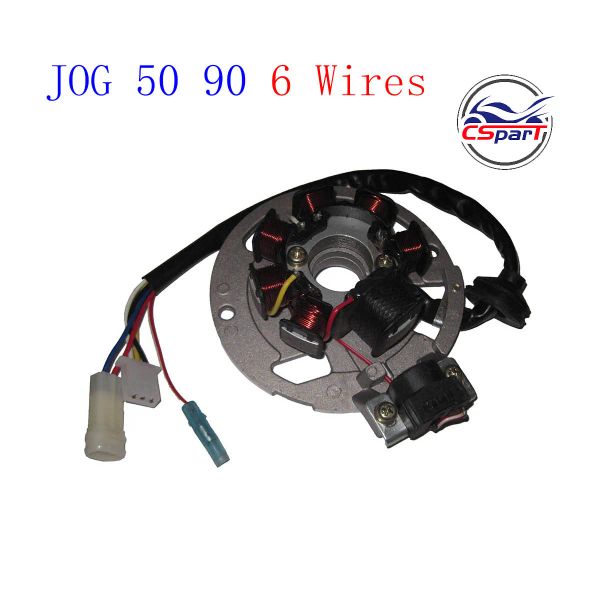 Magneto Stator Plate 7 Pole Coil 5 6 Cable 1PE40QMB JOG 50 90 Jonway Kazuma Keeway Scooter Go Kart Parts