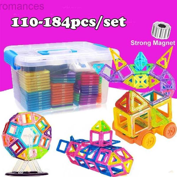 Imanes Juguetes magnéticos 110-184pcs Mini tamaño diseñador magnético Bloques de construcción Magnet Accesorios Constructor Magnético Educativo Juguetes para niños Regalos 240409