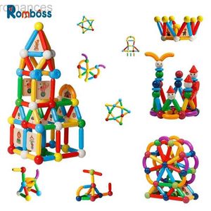 Magneten magnetisch speelgoed 136pcs Magnetic Building Sticks Blocks Toy voor Toddlers Montessori Educatieve bouwset magneet speelgoed voor kinderen 240409