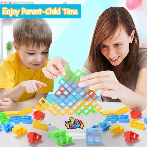 Aimants Magnetic Toys 3D Tetra Tower Balance Stacking Toys Games Board Coordination Balance Puzzle Puzzle Bâtiment Bâtiment Balancing Tower Game 240409