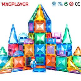 Magnetische magnetische speelgoed magnetische bouwstenen Kinderen DIY Constructiesets Star Diamond Magnetic Tiles Montessori Educatief speelgoed voor kinderen Geschenk 240409