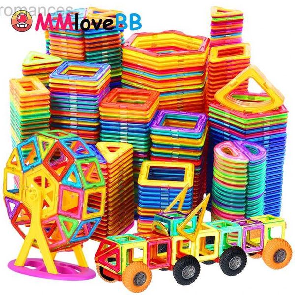 Magnets juguetes magnéticos Juguetes para imanes para niños grandes tamaño más bloques magnéticos para niños Constructor de diseñador juguetes para niños bloques de construcción 240409