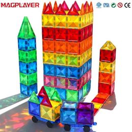 Aimants Magnetic Toys Montessori jouets éducatifs Blocs de construction magnétiques Enfants Diy Construction Set Star Diamond Tiles magnétiques pour les cadeaux pour enfants 2449