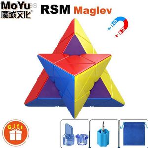 Aimants Toys magnétiques Moyu RS 3x3x3 Maglev Pyramid Special Cube Professional Magnetic Speed Puzzle 3x3 Pyraminx Children Childre