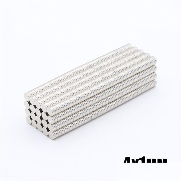 Aimants en gros - En stock 100 pièces forte ronde Ndfeb Dia 4X1Mm N35 terre rare néodyme artisanat permanent/aimant bricolage livraison directe O Dhsof