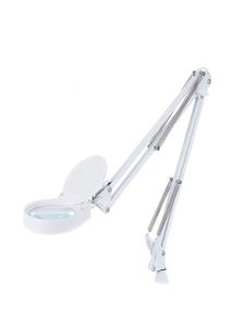 Magnifying Glasses 15X White Foldable Magnifying Glass with LED Light Third Hand Soldering Tool Desk Clamp USB Magnifier Welding/Reading Table Lamp 231128