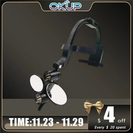 Loupes Dentaire LED Lampe Frontale 25X 35X Dentiste Phare Grossissement Loupes Binoculaires Pour Équipement De Dentisterie De Laboratoire 231122