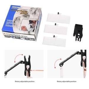 Vergrootglazen Paardentype Op het hoofd gemonteerde verlichtende microscoop Hoofdband Reparatievergrootglas met 1,5X 2,5X 3,5X Vergrootglas Loep 230901