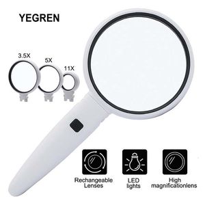 Vergrootglazen LED handheld variabele lens handheld vergrootglas lezen vergrootglas voor stempelherkenning 230615