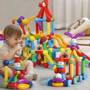 Magplayer-bloques de construcción magnéticos para niños, azulejos, rompecabezas, palos de juguete, vástago Montessori, regalo para niños, 240110