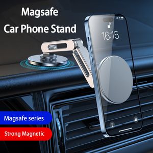 Magsafe 720 Rotate Metal Magnetic Car Phone Holder Soporte plegable para teléfono móvil Air Vent Magnet Mount GPS para iphone 12 13 14