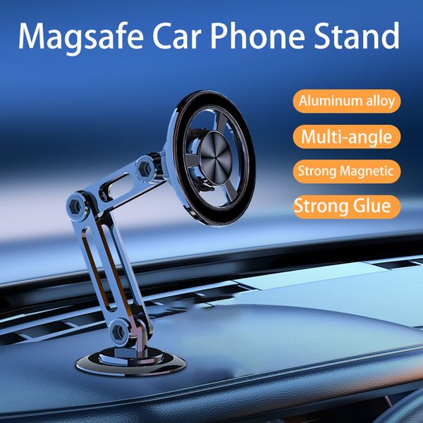 MAGSAFE 720 Rotation Metal Magnetic Car Phone Téléphone Pliant Phone Phone Stand Air Venture Anaignet GPS Prise en charge de l'iPhone Samsung Huawei Xiaomi TOUT Téléphone