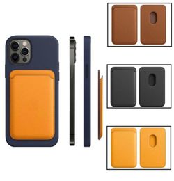 Magsafe Kaarttas Magnetische Mode Portemonnee Houder Cases Voor iPhone 13 Pro Max 12 Mini lederen Pouch Cover Origineel official7931837