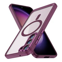 Étuis Magsafe pour Samsung S23 Ultra Plus 5G, étui de luxe pour téléphone à Attraction magnétique