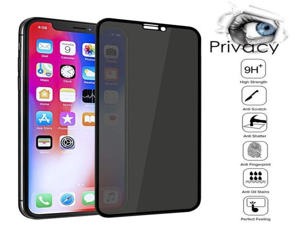 Magtim Privacy Screen Protecteurs pour iPhone 13 12 11 Pro Max xs Max empêche le film XR 6S 7 8Plus anti-Glass1969605
