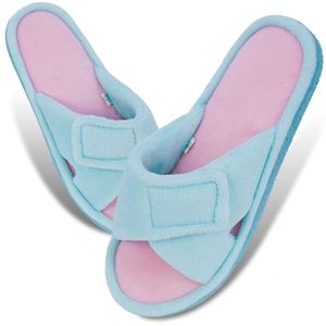 Magtoe ajustable de la casa de los pies abiertos Mujeres espuma de memoria de la memoria del resbalón de interior en los toboganes Sandalias Dama Home Zapatos para sala de aire acondicionado, spa, dormitorio, todas las estaciones