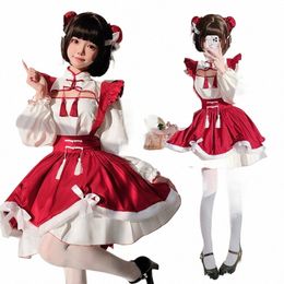 Femme de ménage Cosplay Lolita Uniforme Esports Fille Style chinois Chegsam Dr Mignon Loli Outfit Anime Costume Disfraz Anime Robes g4o6 #