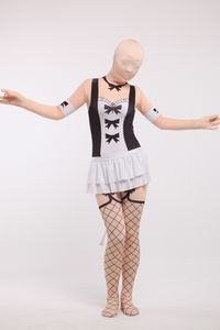 Meid in vleeskleurige sexy kousen cosplay Catsuit Kostuum full Body Zentai pak toneelkostuums club party jumpsuit