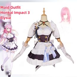 Tenue de femme de chambre jeu Honkai Impact 3 Elysia Cosplay Costumecosplay