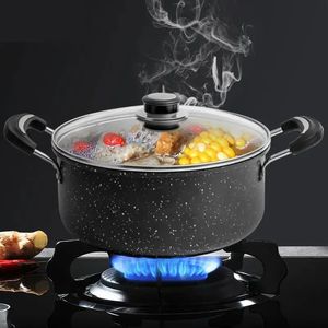 Maifan Steen Soeppan Met Deksel Non-stick Huishoudelijke Gas Inductie Fornuis Universele Twee Oren Koken Soeppan 240130