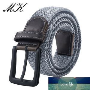 Maikun Canvas Riemen voor Mannen Mode Metalen Pin Gesp Militaire Tactische Strap Mannelijke Elastische Riem voor Broek Jeans