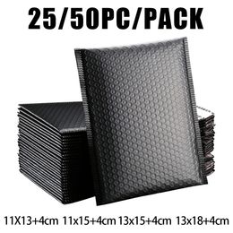 Mail Bags 13x18cm Bubble Mailers 50pcs Enveloppes Rembourrées Emballage Noir Pour Business Ziplock Bag 221128