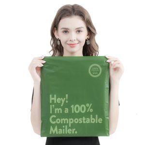 Sacs de courrier 50 pièces 100% 2DW biodégradable envoi Poly imperméable vêtements courrier Express pochette compostable poste de livraison 230428