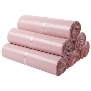 Postzakken 50st dubbelzijdige roze postzakken bedrukt poly mailer verpakking enveloppen met zelfafdichting koerier opbergzakken kleding mailers 230408