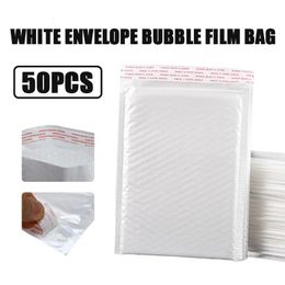 Mailzakken 50 stks witte parel film bubble envelop waterdichte gewatteerde mailing zelfafdichting verpakking bubbeltje Mailers tas 221128