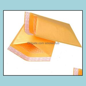 Postzakken Transport Verpakking Verpakking Kantoor School Zakelijke Industriële Gouden Kraft Bubble Envelop Mailer Air Bag Envelopes 500 Stks Drop