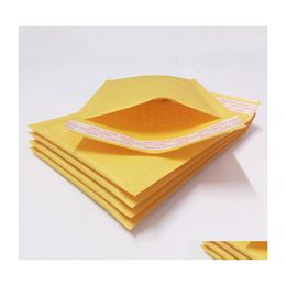 Mailzakken gele kraft papieren bubbelkoeriers 110x130 mm enveloppen Mailers gouden envelop zelfseale mailing verpakking zakjes druppel del dhgve