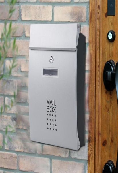 Courrier installé sur le mur alwasyme bloqué verticalement les boîtes aux lettres de porte d'entrée de porte résidentielle du service postal Garden appartement T2001171664663