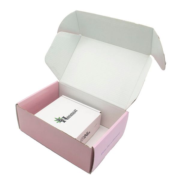 Caja de correo con logotipo personalizado, diseño de color, impresión de cartón corrugado, cajas de correo para velas