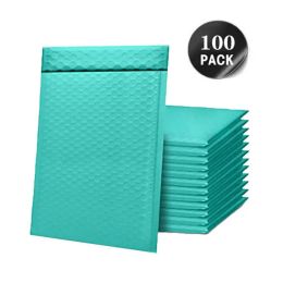 Mailers 100 stcs Bubble Mailers Gevotte Envelops Pearl Film Geschenk Present Mail Envelope Bag voor Book Magazine Lined Mailer Black White