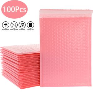 Envoyez des envoyeurs 100pcs Bubble Mailers enveloppes enveloppes de perle de perle Gift actuel enveloppes sacs pour le magazine Book Magazine Mailer Sac Seal