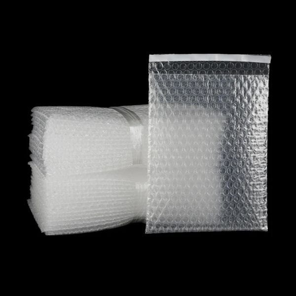 Mailers 100pcs Bubble Bubble Mailers Self Seal Bolsas de envío con Bubble Small Gifting Bag Transparent Express Bubble Soble