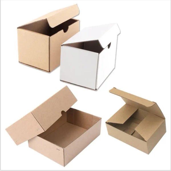 Mailers 10pcs engrosar la caja de envasado de envío blanco Caja corrugada accesorios electrónicos Artículos frágiles Box de paquete de joyería